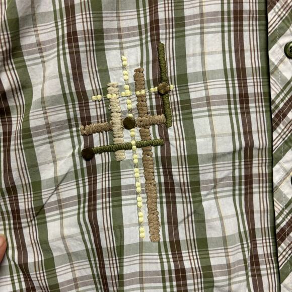 Ecko Unltd Plaid Western Shirt XL Button Down Streetwear Skater 90’s Embroidered - Picture 5 of 14